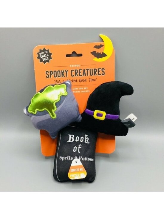 Fringe Other - Halloween Dog Toys Witching Hour Cauldron Hat Book Set of 3
